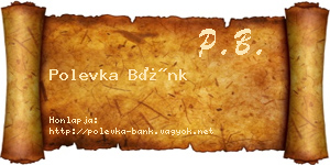 Polevka Bánk névjegykártya